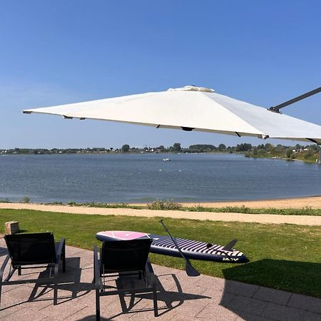Luxe Chalet Direct Aan Het Water Met Strand Lith Eksteriør billede